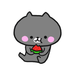 Black cat to appeal to for summer sticker #11369656