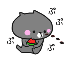 Black cat to appeal to for summer sticker #11369657