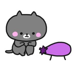 Black cat to appeal to for summer sticker #11369659