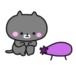 Black cat to appeal to for summer sticker #11369659