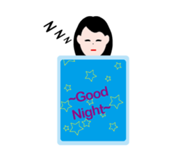 A little girl loves pink sticker #11370351