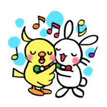 The rabbit and the duck italian sticker3 sticker #11370892