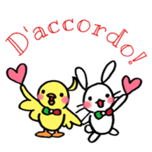 The rabbit and the duck italian sticker3 sticker #11370903