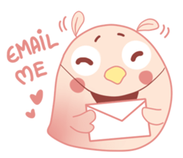 Happy Pink Bird sticker #11372065