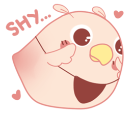 Happy Pink Bird sticker #11372066
