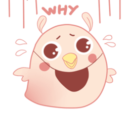 Happy Pink Bird sticker #11372069