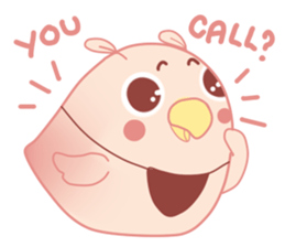 Happy Pink Bird sticker #11372071
