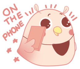 Happy Pink Bird sticker #11372074