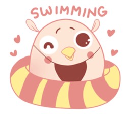 Happy Pink Bird sticker #11372077