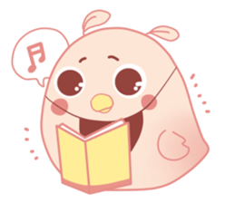 Happy Pink Bird sticker #11372078