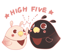 Happy Pink Bird sticker #11372079