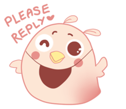 Happy Pink Bird sticker #11372082