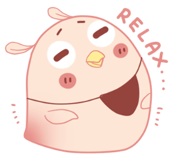 Happy Pink Bird sticker #11372083