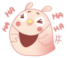 Happy Pink Bird sticker #11372084