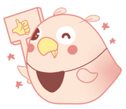 Happy Pink Bird sticker #11372085