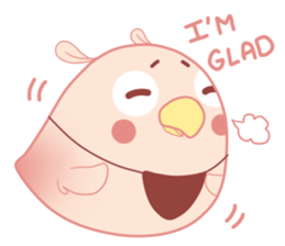 Happy Pink Bird sticker #11372086