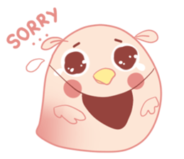 Happy Pink Bird sticker #11372090