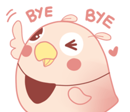 Happy Pink Bird sticker #11372091