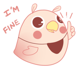 Happy Pink Bird sticker #11372093