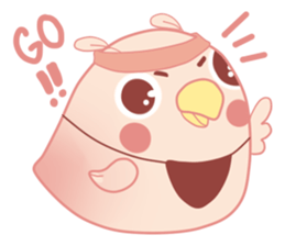 Happy Pink Bird sticker #11372095