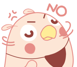 Happy Pink Bird sticker #11372096