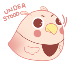 Happy Pink Bird sticker #11372099