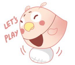 Happy Pink Bird sticker #11372100