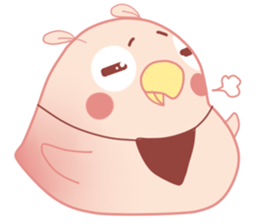 Happy Pink Bird sticker #11372103