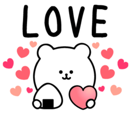 Rice balls and white bear sticker #11372310