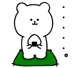 Rice balls and white bear sticker #11372332