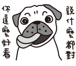 Mr.Pug , Stop nagging 2 (Chinese) sticker #11374313