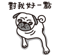 Mr.Pug , Stop nagging 2 (Chinese) sticker #11374316