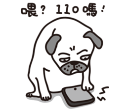 Mr.Pug , Stop nagging 2 (Chinese) sticker #11374318