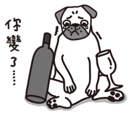 Mr.Pug , Stop nagging 2 (Chinese) sticker #11374322