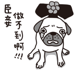 Mr.Pug , Stop nagging 2 (Chinese) sticker #11374327