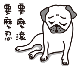 Mr.Pug , Stop nagging 2 (Chinese) sticker #11374335