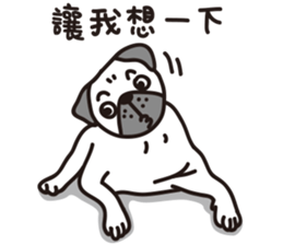 Mr.Pug , Stop nagging 2 (Chinese) sticker #11374341