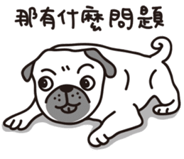 Mr.Pug , Stop nagging 2 (Chinese) sticker #11374342