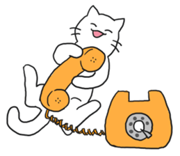 Cat and lady sticker #11374549