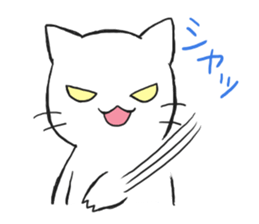 Cat and lady sticker #11374565