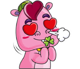 Lucky Red Heart Clover sticker #11376104