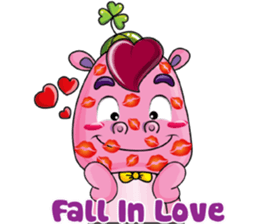 Lucky Red Heart Clover sticker #11376105