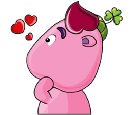 Lucky Red Heart Clover sticker #11376106