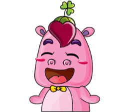 Lucky Red Heart Clover sticker #11376113