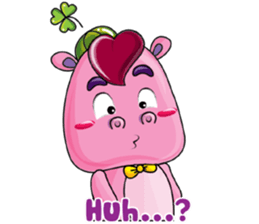 Lucky Red Heart Clover sticker #11376114