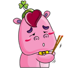 Lucky Red Heart Clover sticker #11376115