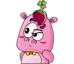 Lucky Red Heart Clover sticker #11376116