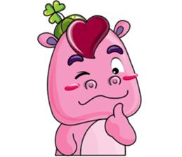 Lucky Red Heart Clover sticker #11376121