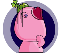 Lucky Red Heart Clover sticker #11376124