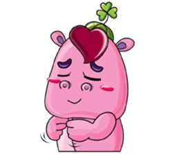 Lucky Red Heart Clover sticker #11376125